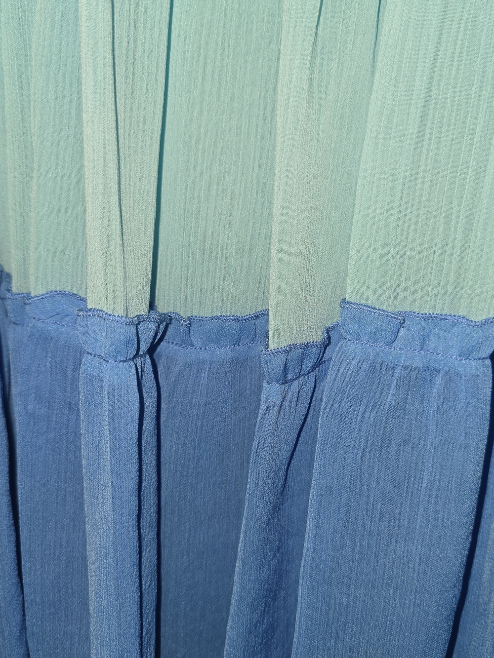 Bleu Rod Beattie Colorblock Tassel Maxi Skirt in Lime, Coral & Blue - Picture 4 of 4